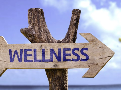 Wellness wooden sign